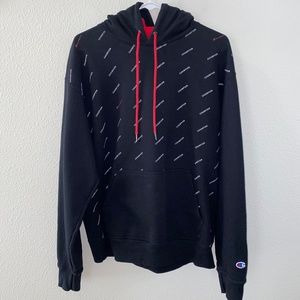 Mens Champion Pullover logo hoodie Size Large